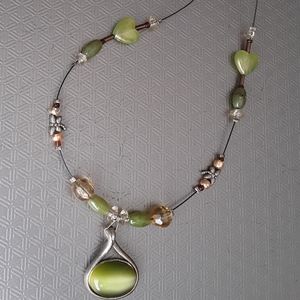 5/$15 green aventurine gemstone necklace